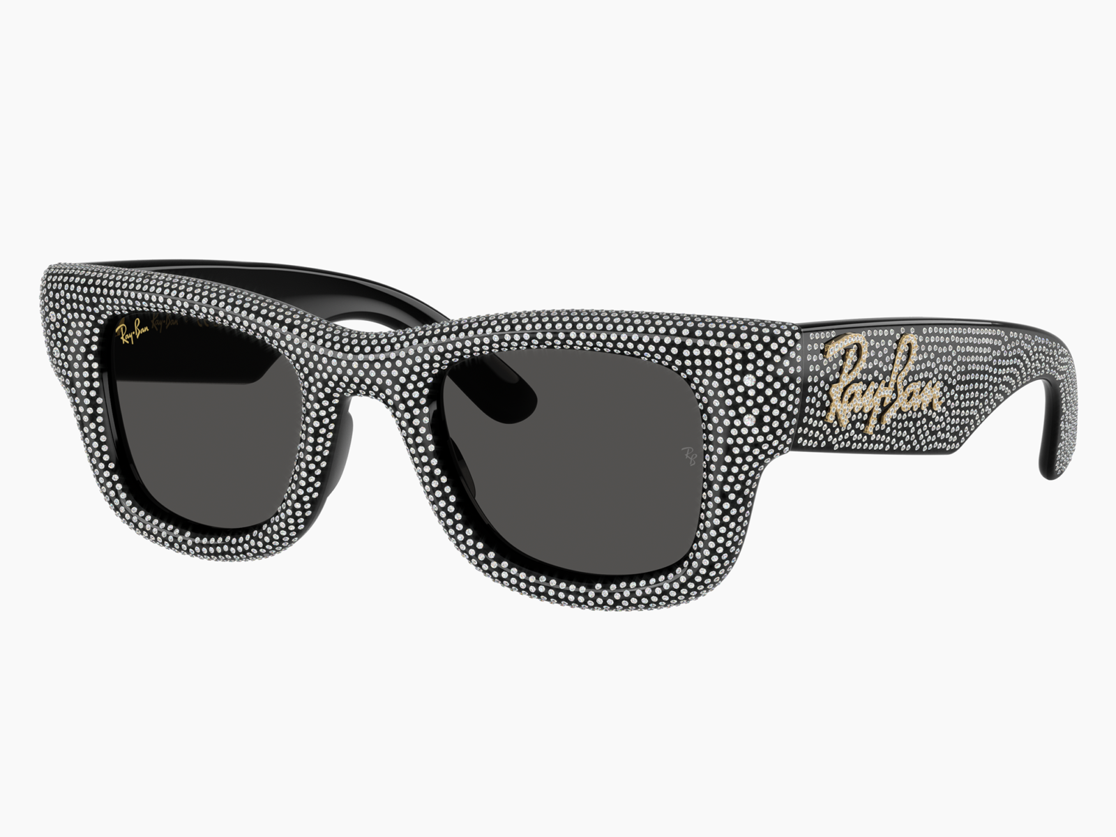 Ray-Ban Wayfarer Puffer RB4940BP 686587 - Nero e pavé strass
