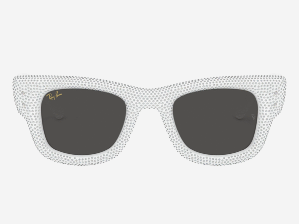 Alternative view of RayBan Wayfarer Puffer RB4940BP 686687 - Bianco e pavé strass