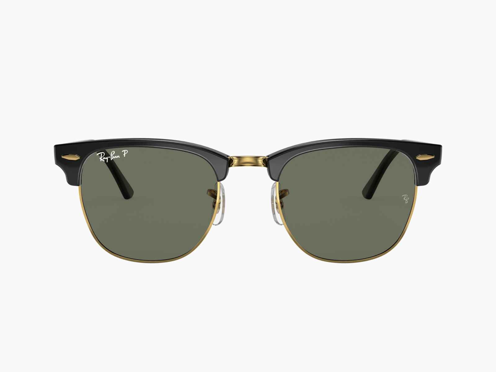 Alternative view of Ray-Ban Clubmaster RB3016 901/58 - Nero/oro Polarizzato
