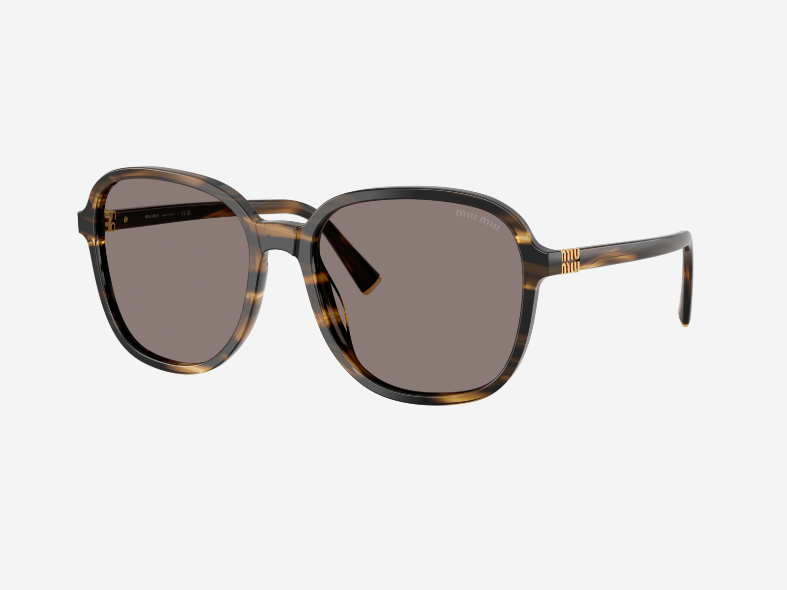 Miu-Miu 0MU B01S 25E80Q - Loden a righe