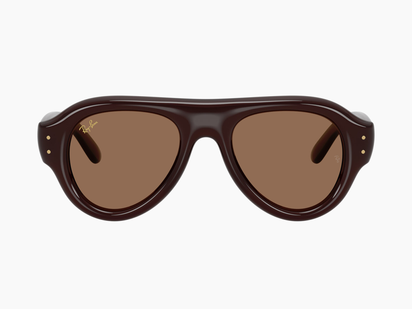 Alternative view of Ray-Ban RB4925 Aviator Puffer 689673 - Marrone trasparente