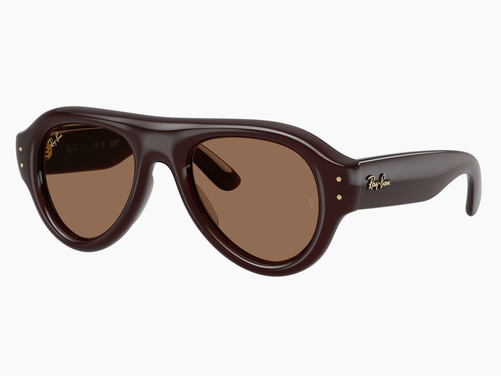 Ray-Ban RB4925 Aviator Puffer 689673 - Marrone trasparente
