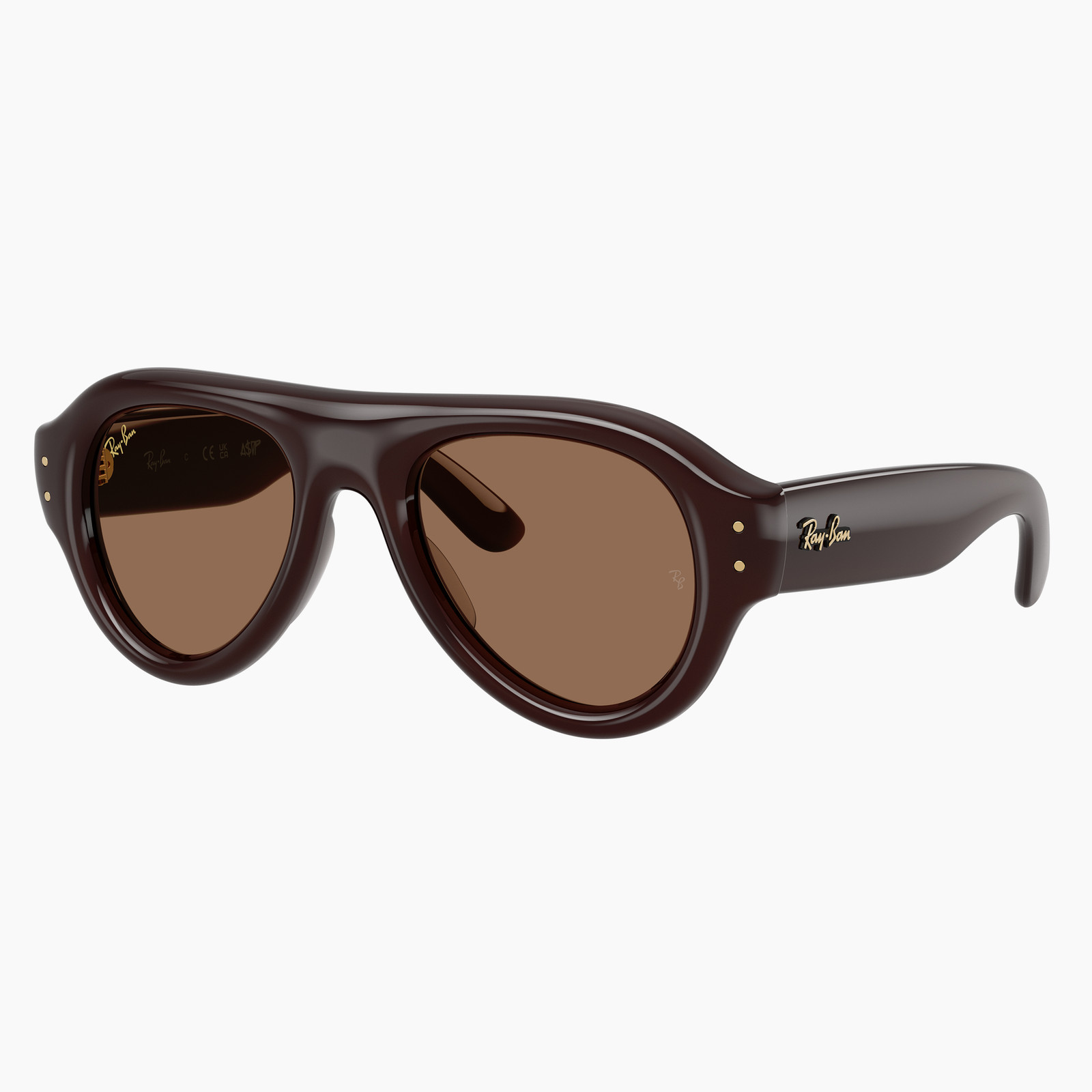 Ray-Ban RB4925 Aviator Puffer 689673 - Marrone trasparente