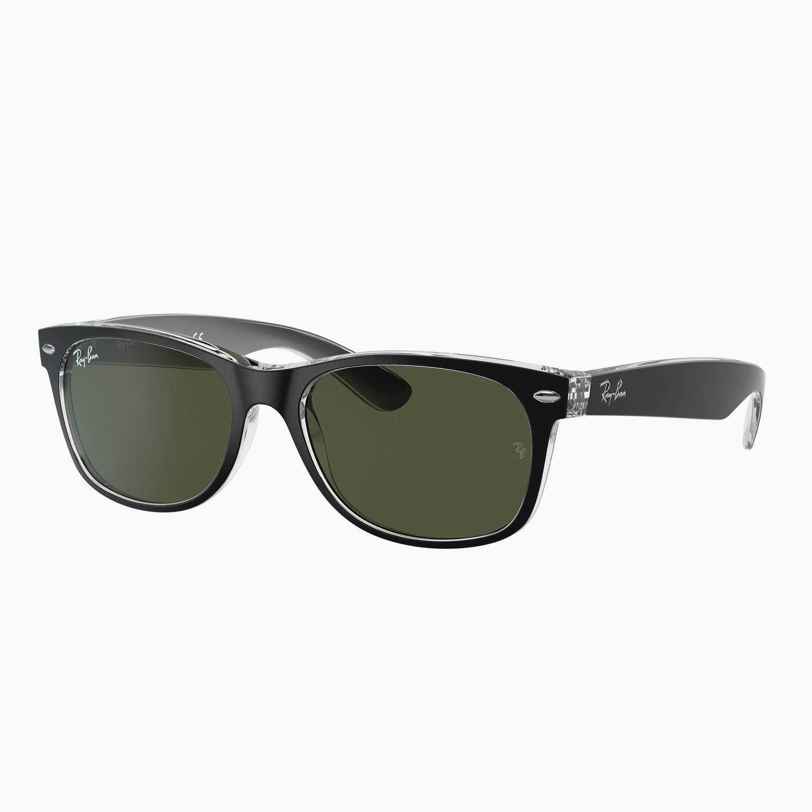 Ray-Ban New Wayfarer RB2132 6052 - Nero su trasparente