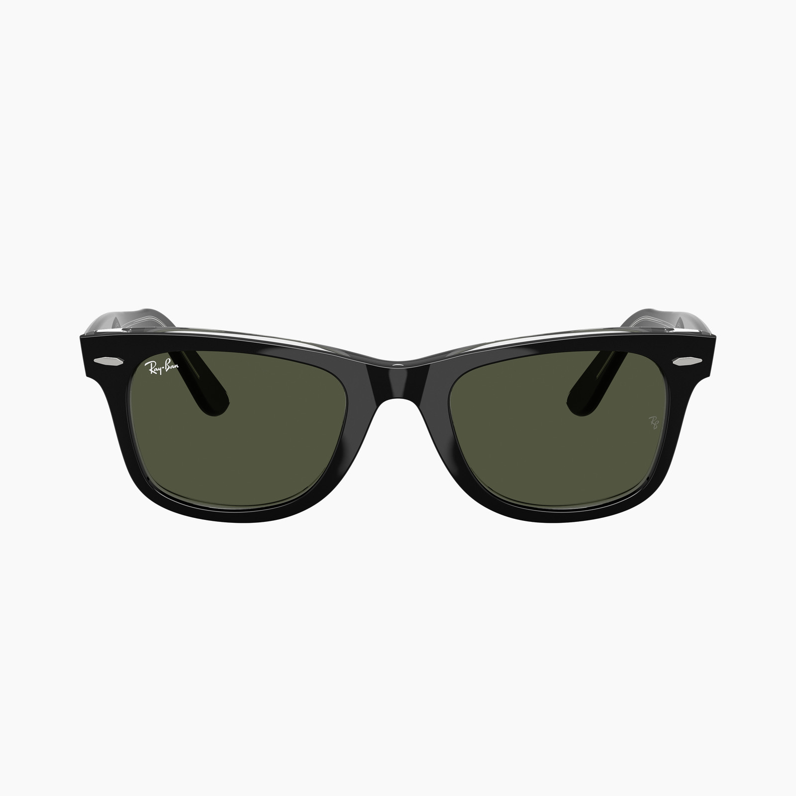Ray-Ban Wayfarer RB2140 129431 - Nero su trasparente - immagine 2