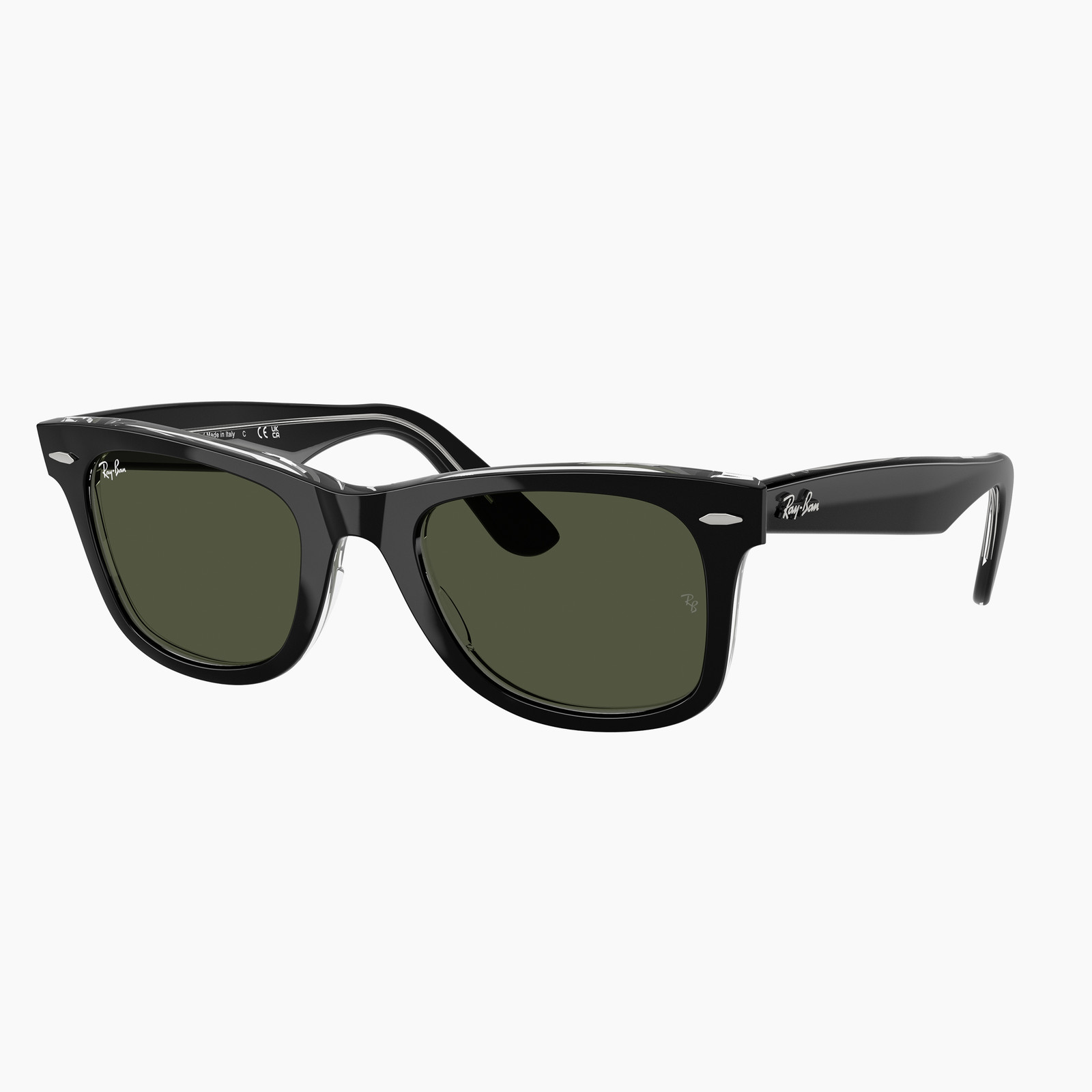 Ray-Ban Wayfarer RB2140 129431 - Nero su trasparente