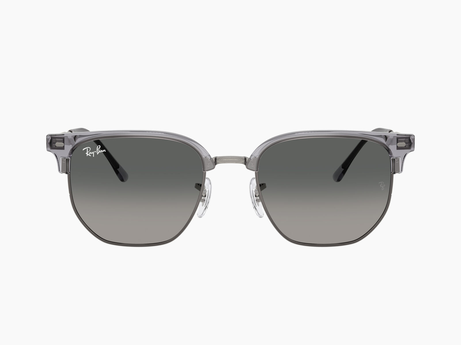 Alternative view of Ray-Ban NEW CLUBMASTER RB4416 679271 - Grigio trasparente su Canna di fucile