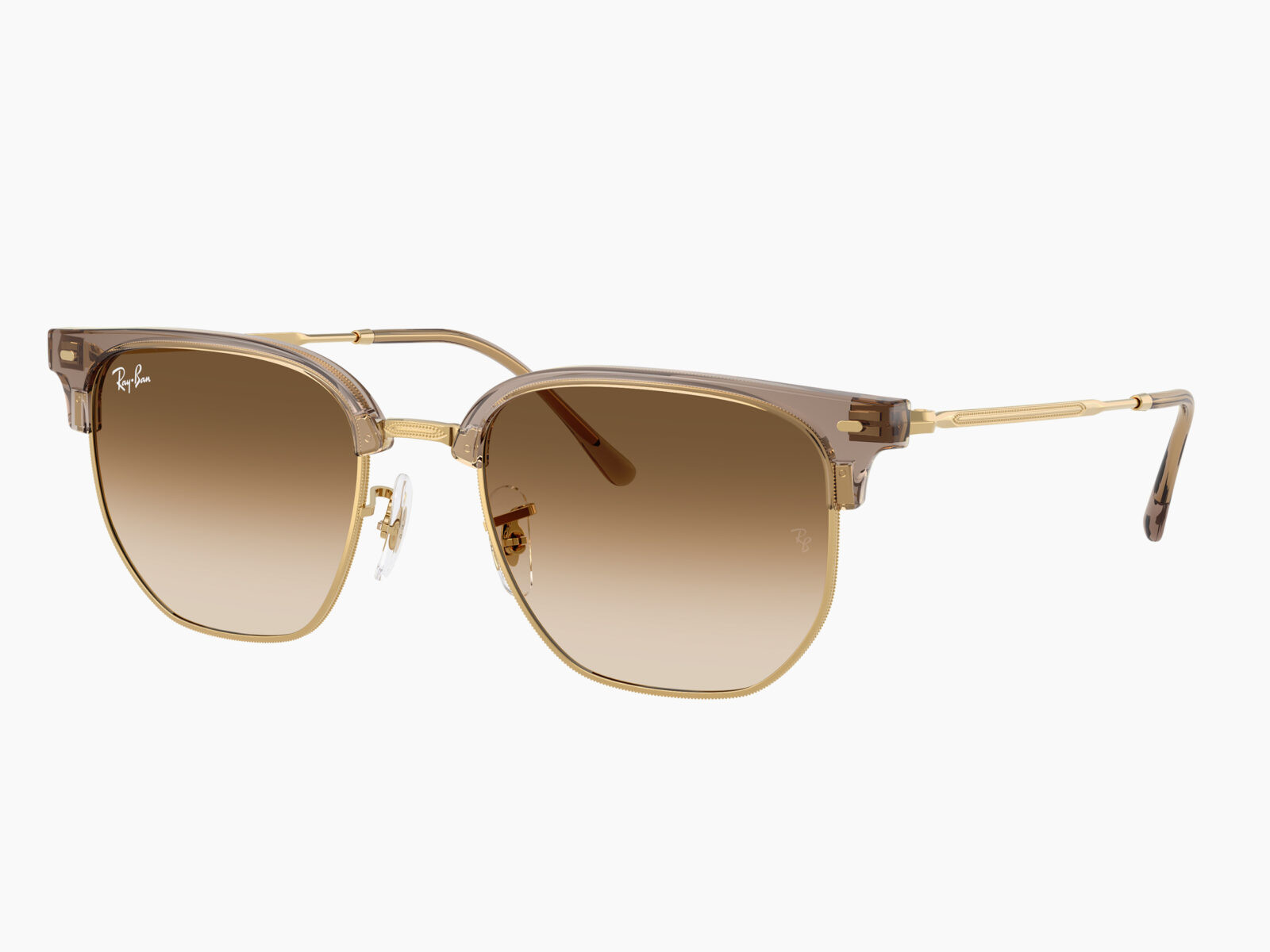 Ray-Ban NEW CLUBMASTER RB4416 691851 - Marrone trasparente su Arista