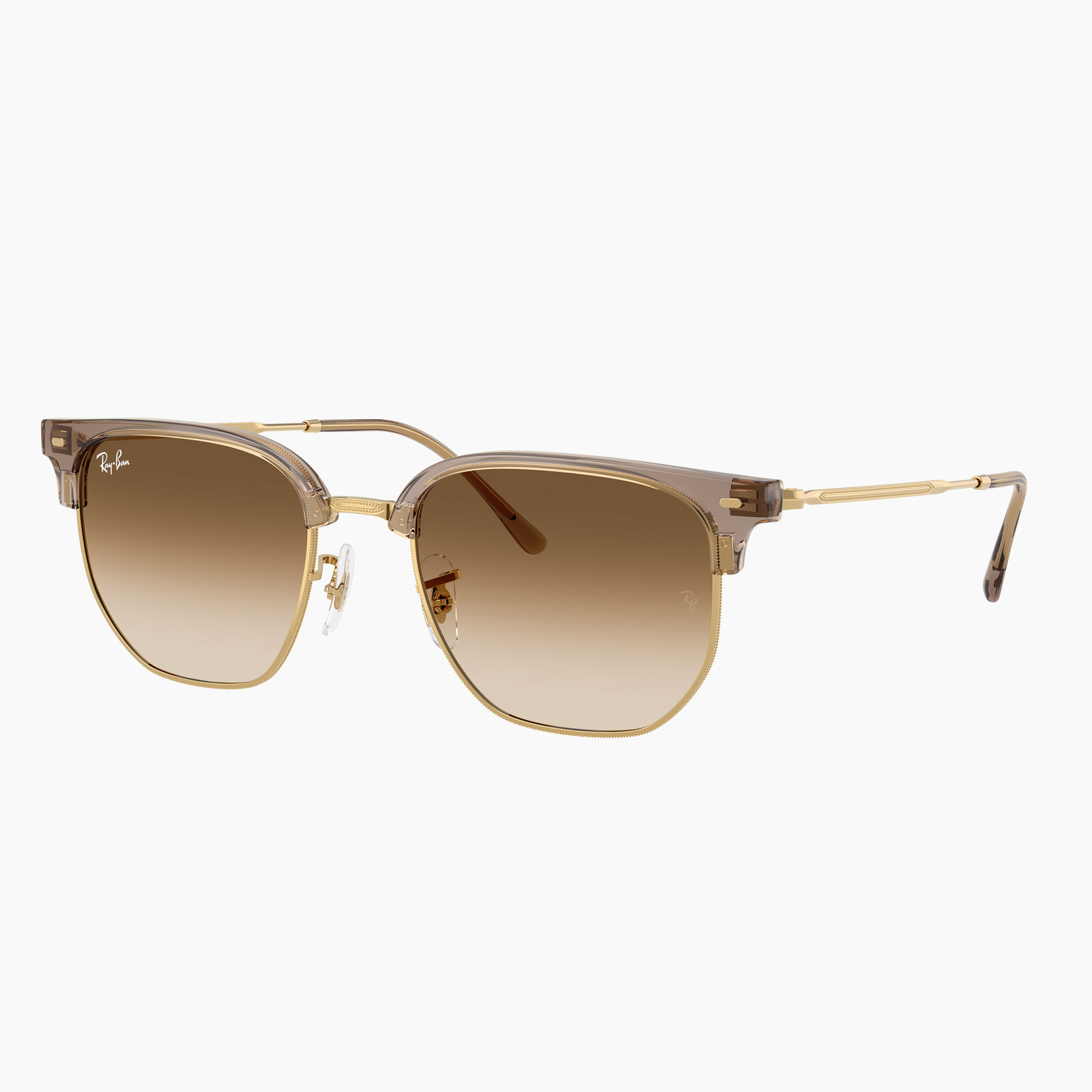 Ray-Ban NEW CLUBMASTER RB4416 691851 - Marrone trasparente su Arista